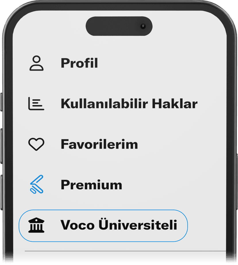 Log in to the Voco University panel.