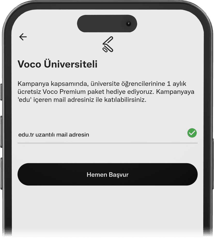 Enter your email address with the edu.tr extension and complete your application.